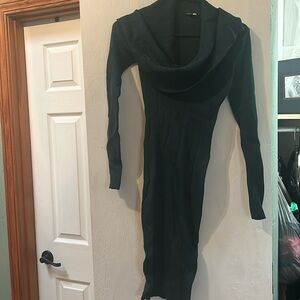 Off shoulder sweater dress